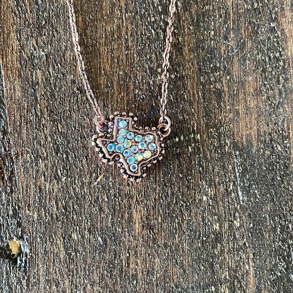 ODESSA SPARKLE Coppertone Necklace And Earring Set - Picture 4 of 5